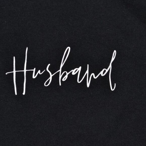 Canvas Husband Short Sleeve Tee Groom Shirt Size M Black - Picture 2 of 4